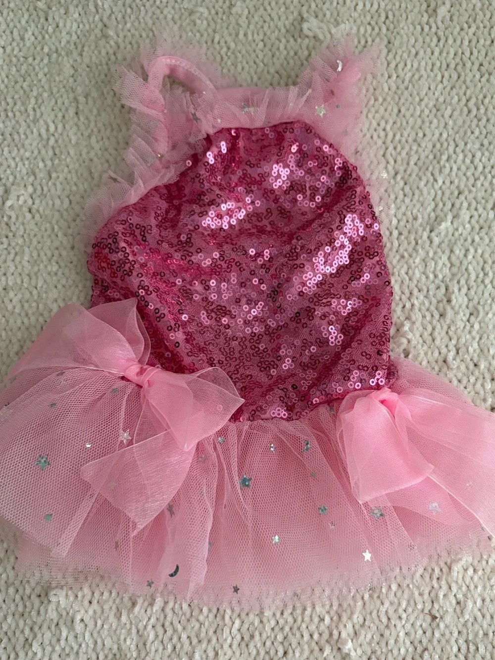 NWOT Sequin Tulle Dog Cat Dress with Ruffle Skirt